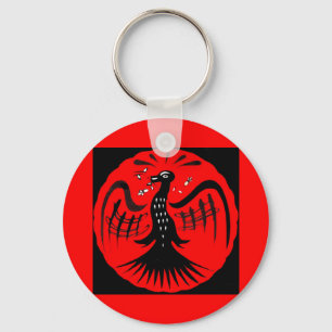 fantastic bird folk art bird keychain