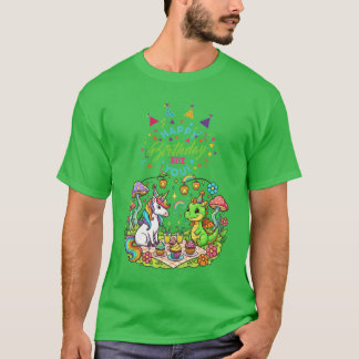 Fantastic Birthday Unicorn and Dragon Magical Chil T-Shirt