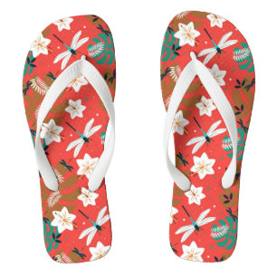 fantastic coloured floral flip flops
