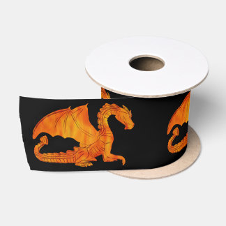 Fantastic Dragon Coloured by Fire v17 Satin Ribbon