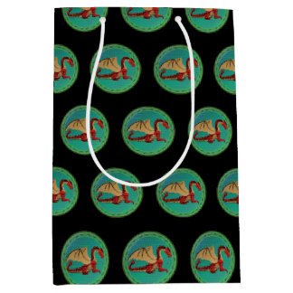 Fantastic Dragon Red and Green v11 Medium Gift Bag