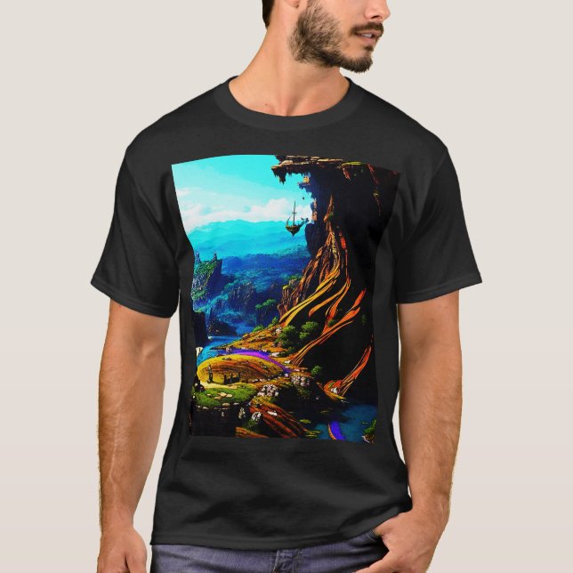Fantastic Fantasy Landscape 914 T-Shirt (Front)