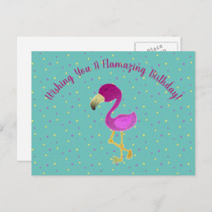 Fantastic Flamingo  Holiday Postcard