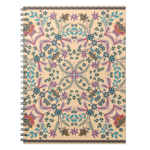 Fantastic flower ornament. Beautiful vintage patte Notebook