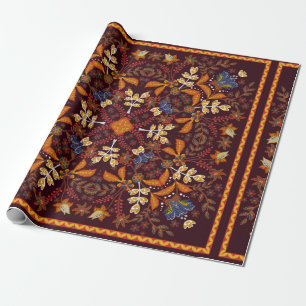 Fantastic flower ornament. Beautiful vintage patte Wrapping Paper