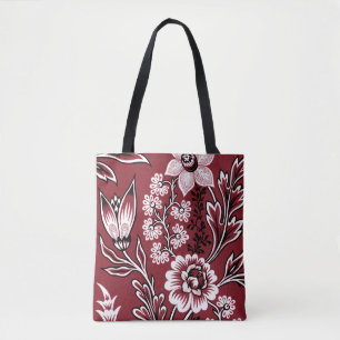 Fantastic Flowers (Maroon) Fine Art Tote Bag
