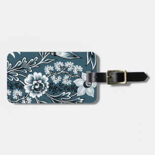 Fantastic Flowers (Slate Teal) Fine Art Luggage Tag