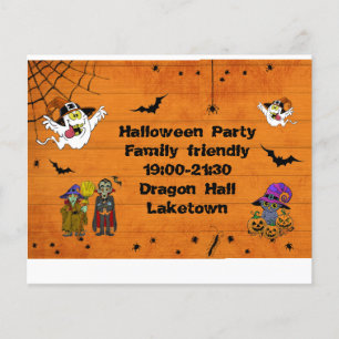 Fantastic Halloween invite party children custom B Flyer