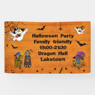 Fantastic Halloween invite party children custom Banner