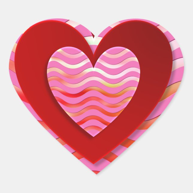 Fantastic image for love heart sticker (Front)