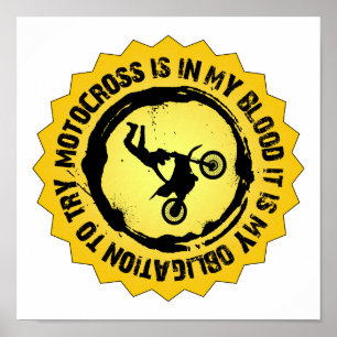 Fantastic Motocross Seal Poster