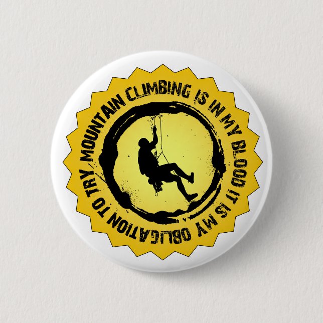 Fantastic Mountain Climbing Seal 2 Inch Round Button (Front)