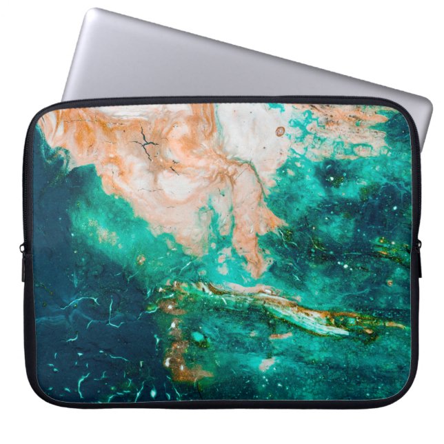Fantastic Patterns of Colours and Paints abstract, Laptop Sleeve (Front)