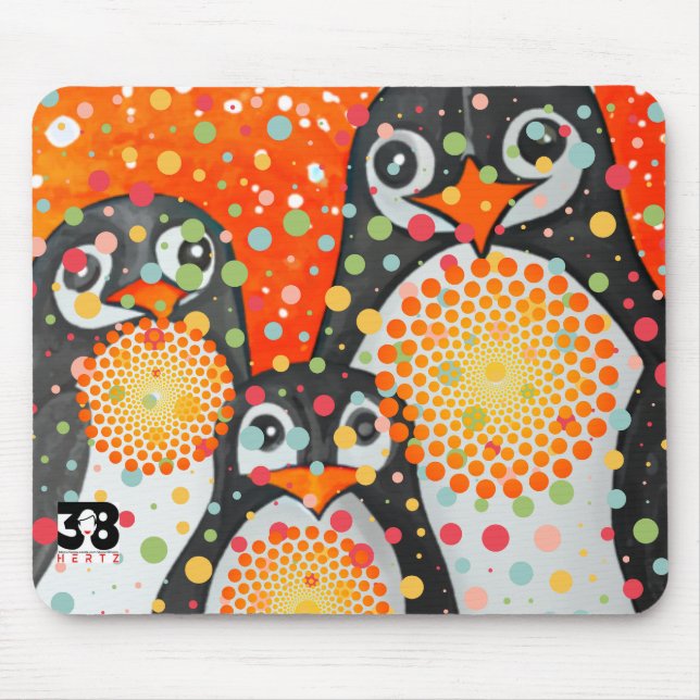 Fantastic Penguins Mouse Pad (Front)