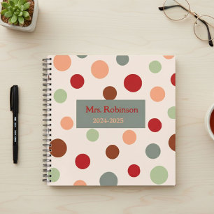 Fantastic personalized retro teacher diary  notebook