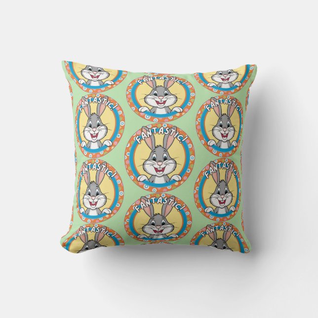 Fantastic, Rabbit  Throw Pillow (Front)