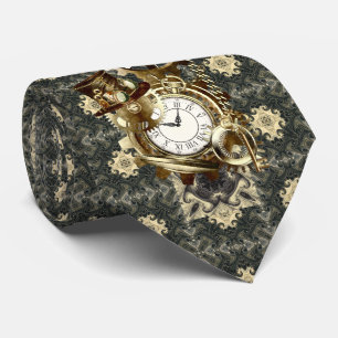 Fantastic Rusty and Gold Steampunk Art Tie