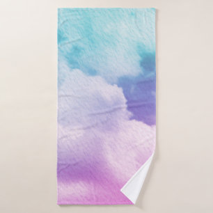 fantastic soft cloud with pastel gradient color an bath towel