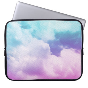 fantastic soft cloud with pastel gradient colour a laptop sleeve