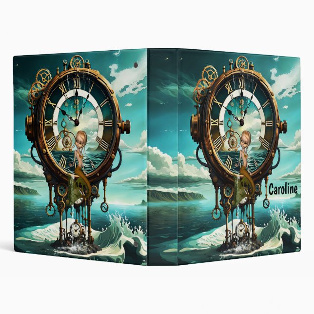 Fantastic steampunk sea clock binder (Background)