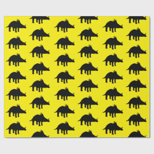Fantastic Styracosaurus Dinosaur Tiled Pattern Wrapping Paper