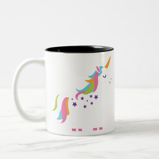 Fantastic Unicorn Two-Tone Coffee Mug (Left)