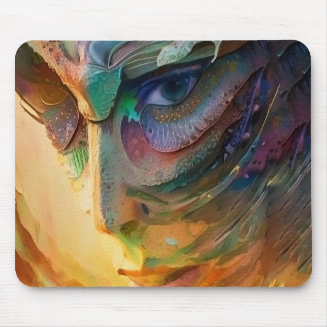 Fantastic woman portrait mouse pad (Front)