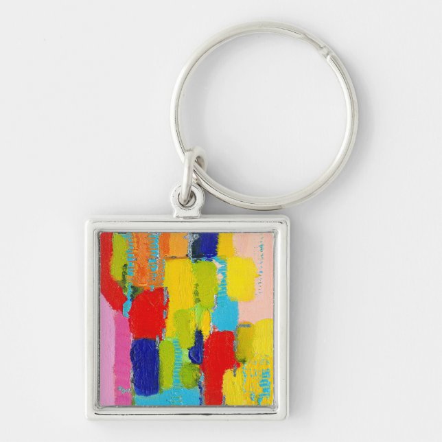 Fantastical Abstract Painting by Kris Taylor Keychain (Front)