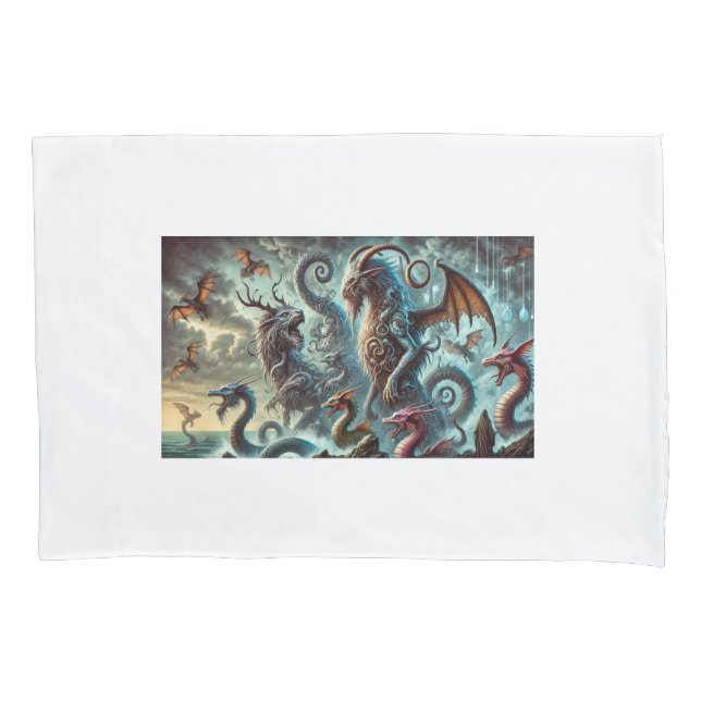 Fantastical Creature Gathering Pillowcase (Front)