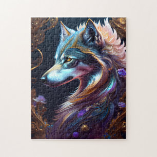 Fantastical Starry Wolf Jigsaw Puzzle