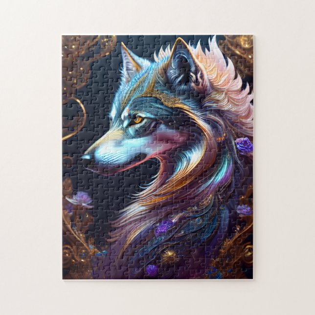 Fantastical Starry Wolf  Jigsaw Puzzle (Vertical)