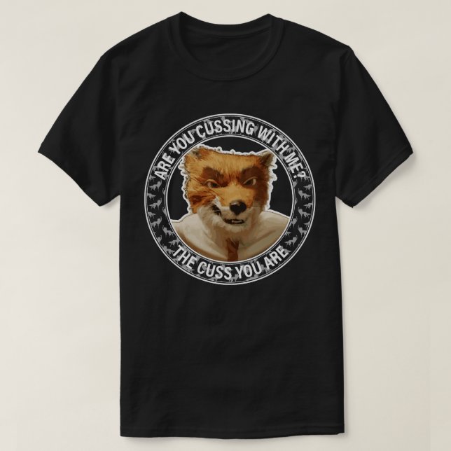 FantasticFox Foxy Cussing Circle Clean T-Shirt (Design Front)