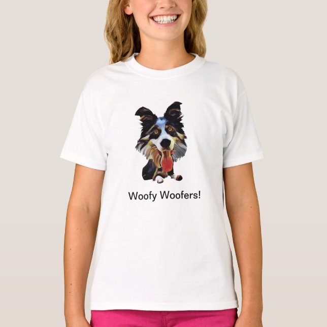 Fantastique Bordure Collie Girls T-shirt (Devant)