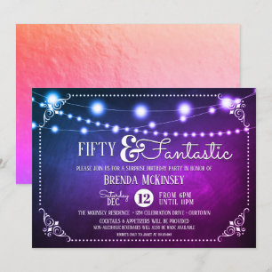 Fantastique Cinquante Surprise Invitation de fête 