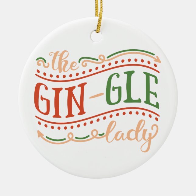 Fantastique Gin-gle Lady Noël | Ornement (Devant)