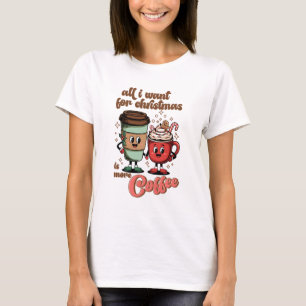 Fantastique T-shirt café de Noël pour les femmes