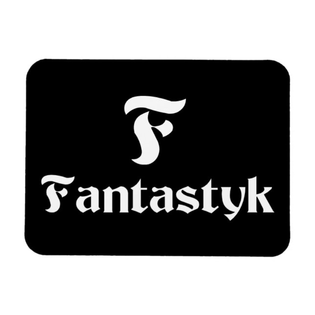 Fantastyk Magnet 3"x4" blanc sur noir (Horizontal)