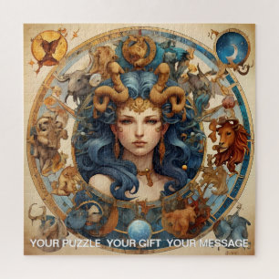Fantasy Abstract Celestial Zodiac Sign Dreamscape Jigsaw Puzzle