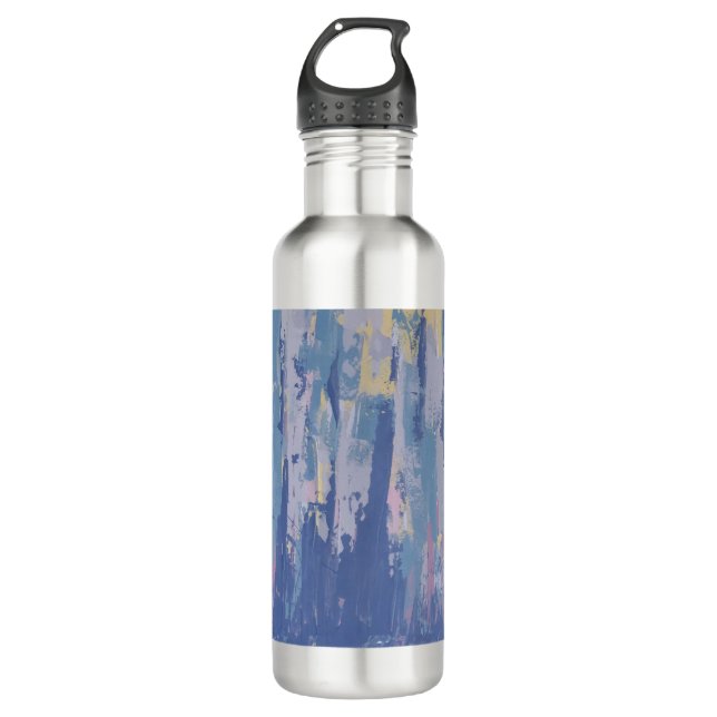 Fantasy Abstract Waterfront Cityscape 710 Ml Water Bottle (Front)
