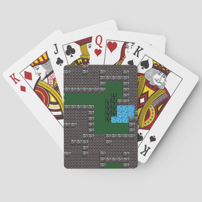 Fantasy Adventure Dungeon Map Playing Cards (Back)