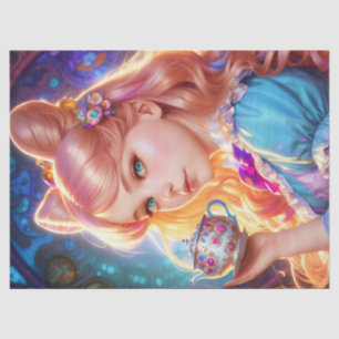 Fantasy Alice In Wonderland Decoupage Tissue Paper