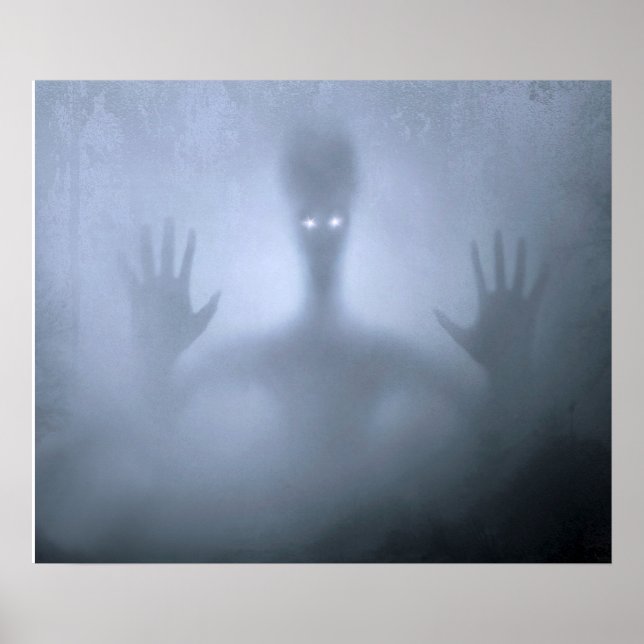 Fantasy Alien Fog Creature Scary Ghost Night Poster (Front)