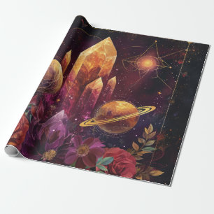 Fantasy Amethyst Crystal Realm Pattern Wrapping Paper