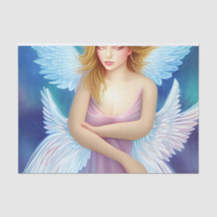 Fantasy Angel Pink and Blue Decoupage Tissue Paper