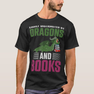Fantasy Animal Dragon Book Reading Book Dragon T-Shirt