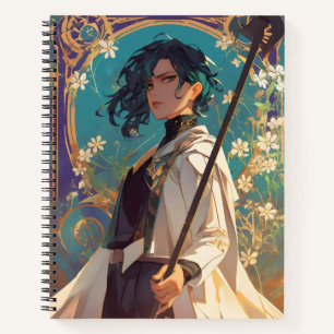 Fantasy Anime Girl Magic Notebook