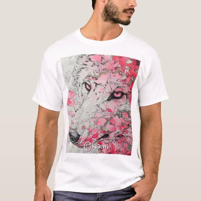 Fantasy Anime Manga Wolfe Ōkami Tshirt Custom (Front)