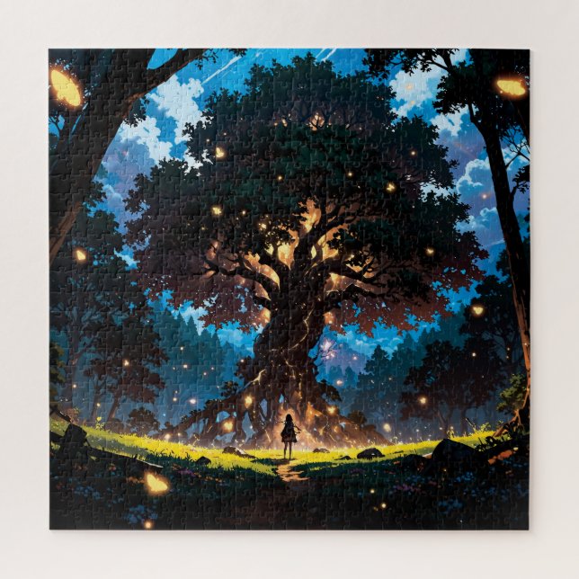 Fantasy anime style forest jigsaw puzzle (Vertical)