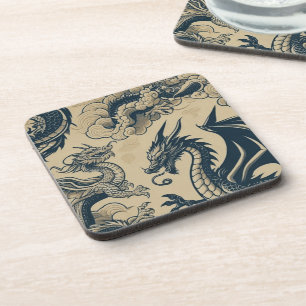 Fantasy Antiqued Dragons Coaster