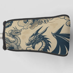 Fantasy Antiqued Dragons  Golf Head Cover